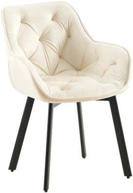 Esszimmerstuhl Antigo Samt, creme