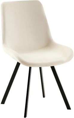 Esszimmerstuhl Lewes Samt, creme