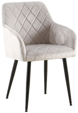 Esszimmerstuhl Monett Samt B, grau