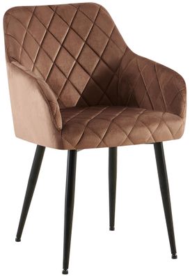 Esszimmerstuhl Monett Samt B, braun