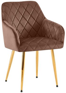 Esszimmerstuhl Monett Samt G, braun