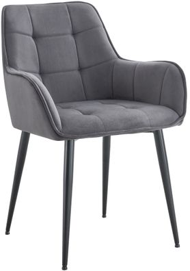 Esszimmerstuhl Ferndale Samt, dunkelgrau