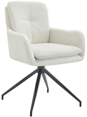 Esszimmerstuhl Pickett Stoff, creme