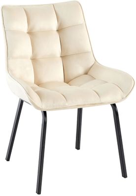 Stuhl Saranda Samt, creme