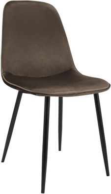 Esszimmerstuhl Maryam Samt, braun