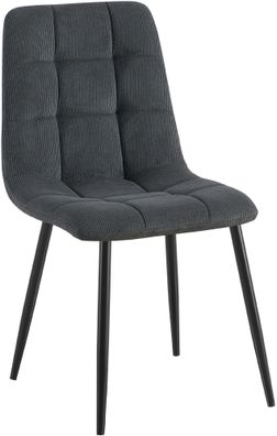 Esszimmerstuhl Antibes Cord, schwarz