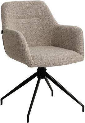 Esszimmerstuhl Merlinda Stoff Teddy, taupe