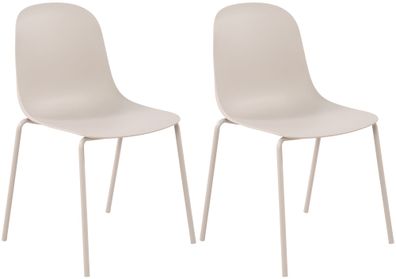 2er Set Stuhl Hardin, hellgrau