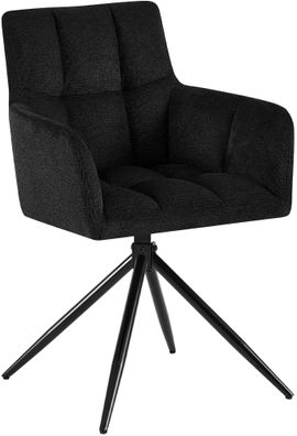 Esszimmerstuhl Jonah Stoff, schwarz