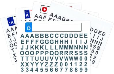 Kfz Kennzeichen mit Buchstaben