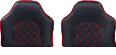 Autobett Sport Polstersitze in Schwarz mit roter Naht