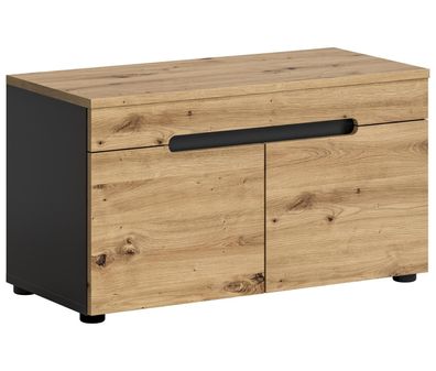 Xonox Sitzbank Garderobe Canu Eiche Grau Modern
