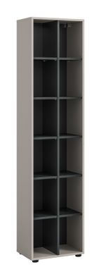 Stauraumregal in Kaschmir Nachbildung und schwarz