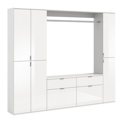 Garderoben Möbel Projekt X Schuhschrank Weiß 6-türig