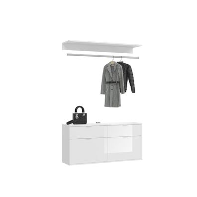 Xonox Garderoben Element 121 cm Projekt X Schuhschrank Weiß HG