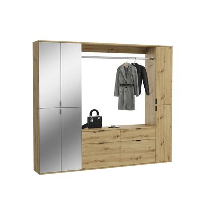 Xonox Garderoben Schrankset Projekt X Schuhschrank Eiche 6-türig