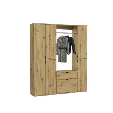Xonox Garderobe mit Schuhschrank Projekt X Eiche 6-türig