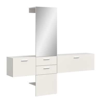 Garderobenkombination in weiß Melamin