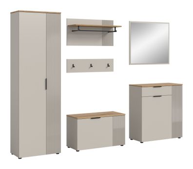 Garderobenkombination in Kaschmir Nachbildung und Kaschmir Nachbildung