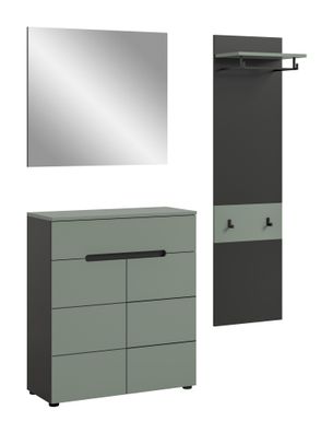 Garderobenkombination in Smoke Green Nachbildung