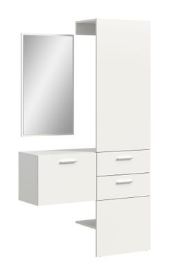 Garderobenkombination in weiß Melamin