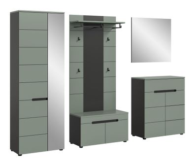 Garderobenkombination in Smoke Green Nachbildung