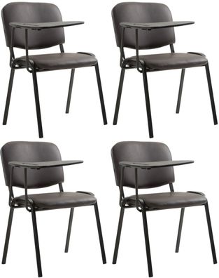 4er Set Stühle Ken mit Klapptisch Kunstleder, braun