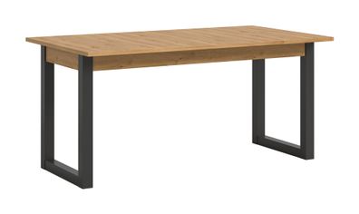 Ausziehbarer Esstisch (B/H/T): 150-190x76x90 in Artisan Eiche NB und grau NB