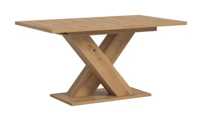 Ausziehbarer Esstisch (B/H/T): 150-190x76x90 in Artisan Nachbildung mit X-Fußge