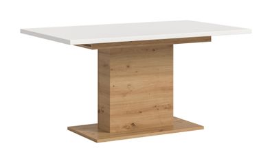 Ausziehbarer Esstisch (B/H/T): 150-190x76x90 in Artisan Nachbildung und weiß Nac