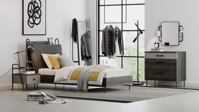 Almila Jugendzimmer Set Arwen 3-teilig Eiche 100x200 cm