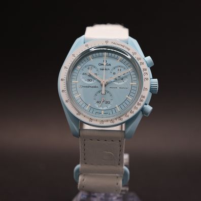 OMEGA x Swatch MoonSwatch Mission to Uranus Straußenleder SO33L100C