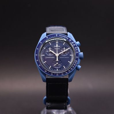 OMEGA x Swatch MoonSwatch Mission to Neptune Straußenleder SO33N100C