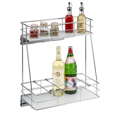 bremermann Teleskop-Schrankauszug, Schrankkorb mit 2 Etagen und Soft-Close System