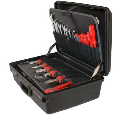 PP Sanitär Elektriker Lehrlingskoffer Werkzeug koffer Tool box, leer THETA - L(61310)
