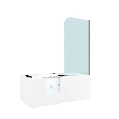 Seniorendusche Kombi Duschkabine Whirlpool Seniorenwanne mit Tür S15D-WP-L-ALL 160x85
