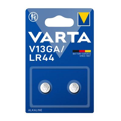 V13GA VARTA Knopfzelle Batterie LR44 AG13 13GA V76PX SR44 V 13 GA 2er Blister
