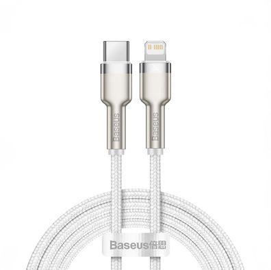 Baseus Cafule Series Metall Ladekabel USB-C/Lightning 20W PD 1m - Weiß