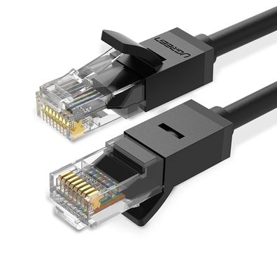 Ugreen Cat. 6 Ethernet Kabel, 15m, Gigabit Geschwindigkeit, Schwarz (Modell NW10