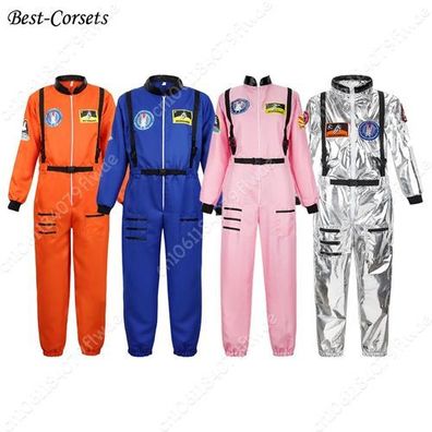 Astronaut Pilot Cosplay Kostém Jumpsuit Outfit Halloween Karneval