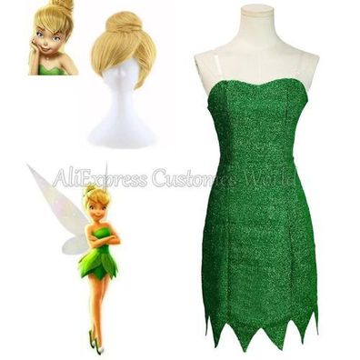 Tinker Bell Cosplay Kostém Kleid Outfit Halloween Karneval Set