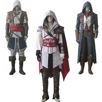 Assassin Kostém Cosplay Outfit Halloween Karneval Set Kleidung Uniform
