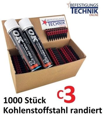 Stahl-und Betonnägel C3 3,0x19mm für Gas Betonnagler Spit Pulsa 700P Pulsa 700E KT