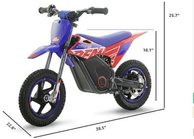 KidMotors 150W Eco mini Kinder Dirtbike Trail Fun 12 Zoll 24V