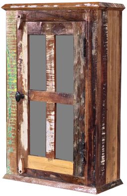 Badoberschrank 45x70cm 'Hawkins' recyceltes Altholz mehrfarbig lackiert