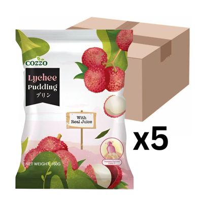 5er-Pack COZZO Frucht Jelly Gelee Bonbons Litschi 160g