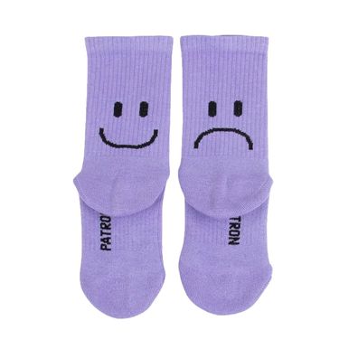 PATRON Kids Tennissocken Smile lila Gr. 31-35