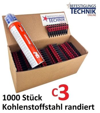 Stahl-und Betonnägel C3 3,0x19mm HC6 für Gas Betonnagler Spit Pulsa 800 P27 P40 P65 K