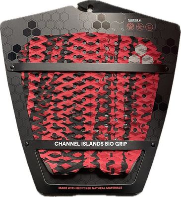 Channel Islands Factor XL 2 Piece FlatTraction Pad Red/Black