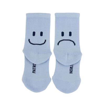 PATRON Kids Tennissocken Smile blau Gr. 31-35